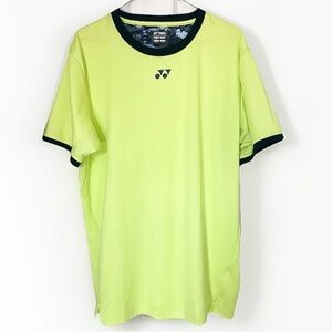 Yonex Men’s Large Neon Yellow Athletic Performance Shirt Tennis Badminton US L